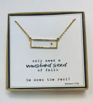 Mustard Seed Necklace, Mustard Seed Jewelry, Mustard Seed Charm, Christian Jewelry, Faith Necklace, Encouragement Gift, Cancer Gift