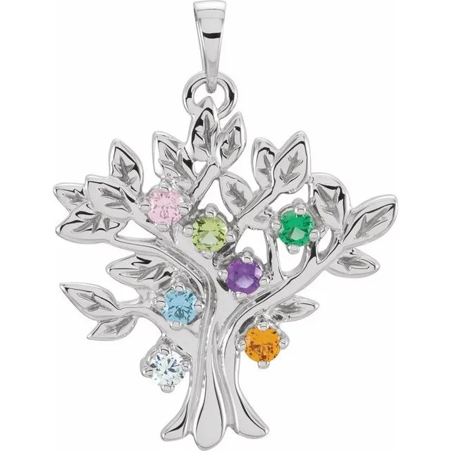 My Tree Family Birthstone Pendant or Necklace