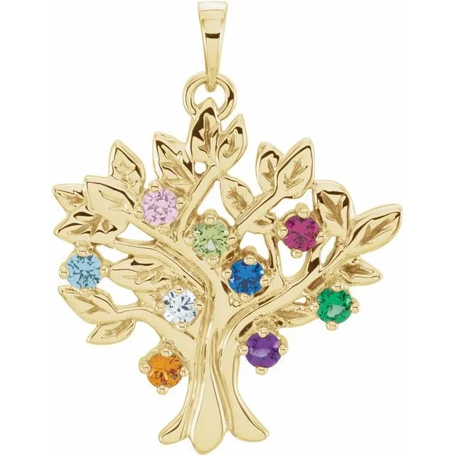 My Tree Family Birthstone Pendant or Necklace