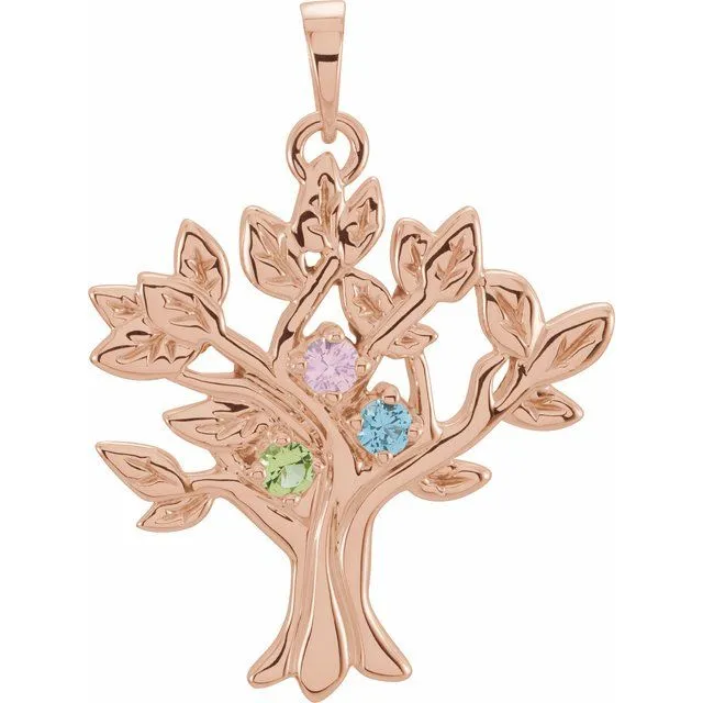 My Tree Family Birthstone Pendant or Necklace