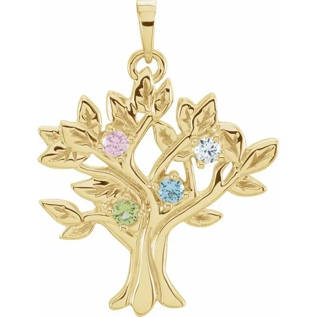 My Tree Family Birthstone Pendant or Necklace