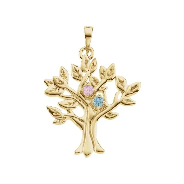 My Tree Family Birthstone Pendant or Necklace