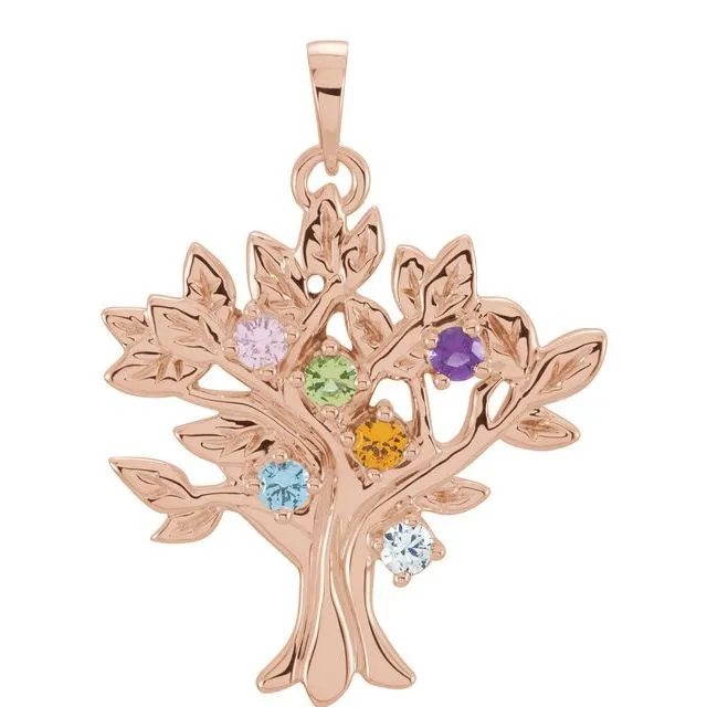 My Tree Family Birthstone Pendant or Necklace