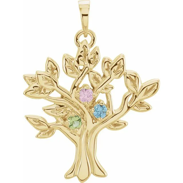 My Tree Family Birthstone Pendant or Necklace