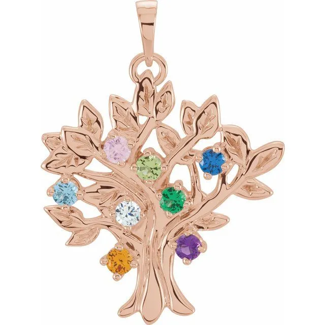 My Tree Family Birthstone Pendant or Necklace