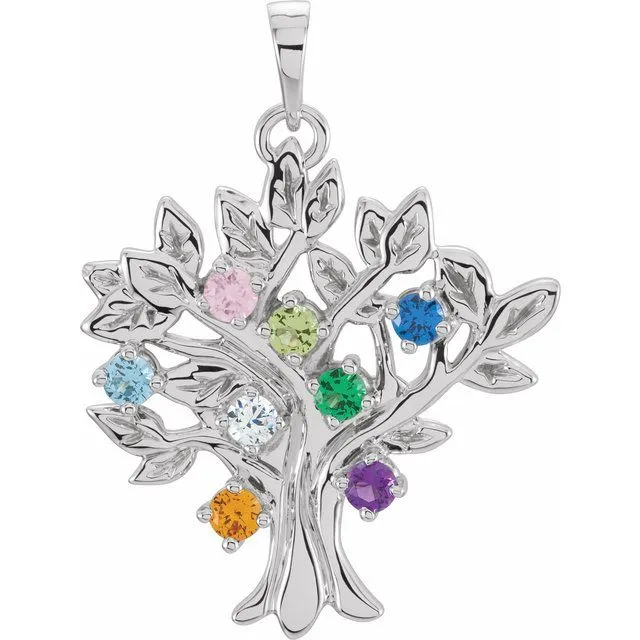 My Tree Family Birthstone Pendant or Necklace