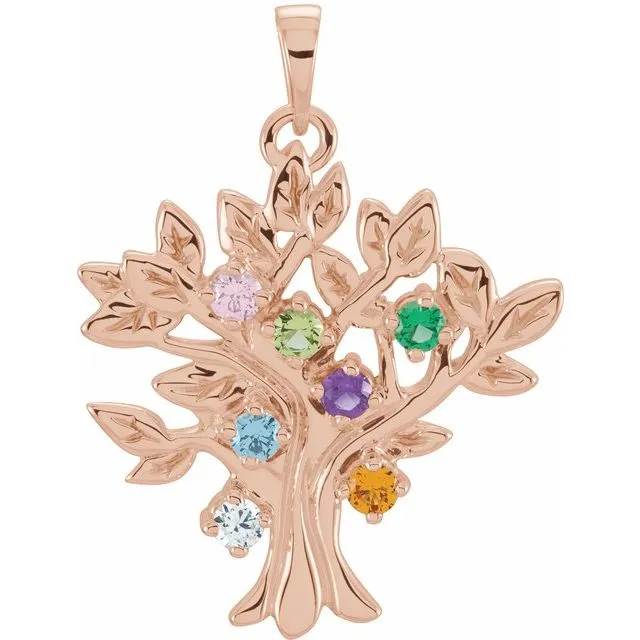 My Tree Family Birthstone Pendant or Necklace