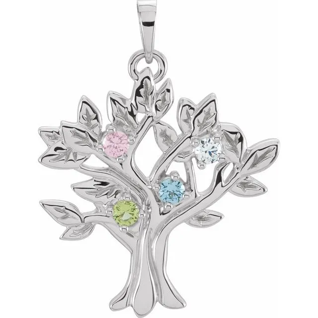 My Tree Family Birthstone Pendant or Necklace
