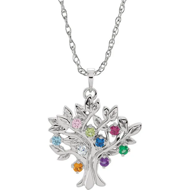 My Tree Family Birthstone Pendant or Necklace