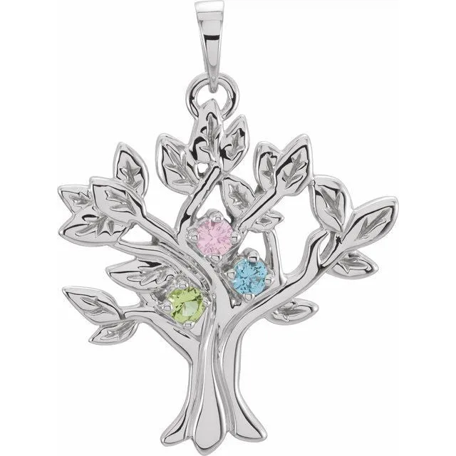 My Tree Family Birthstone Pendant or Necklace
