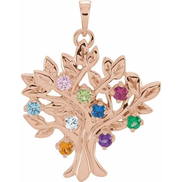 My Tree Family Birthstone Pendant or Necklace