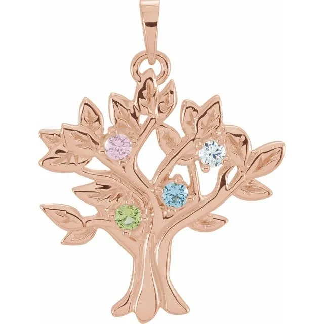My Tree Family Birthstone Pendant or Necklace