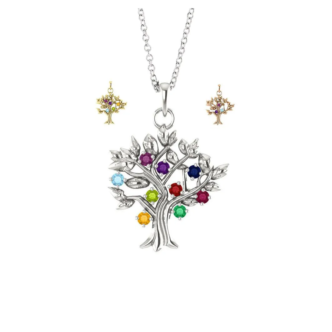 My Tree Family Birthstone Pendant or Necklace