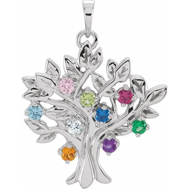 My Tree Family Birthstone Pendant or Necklace