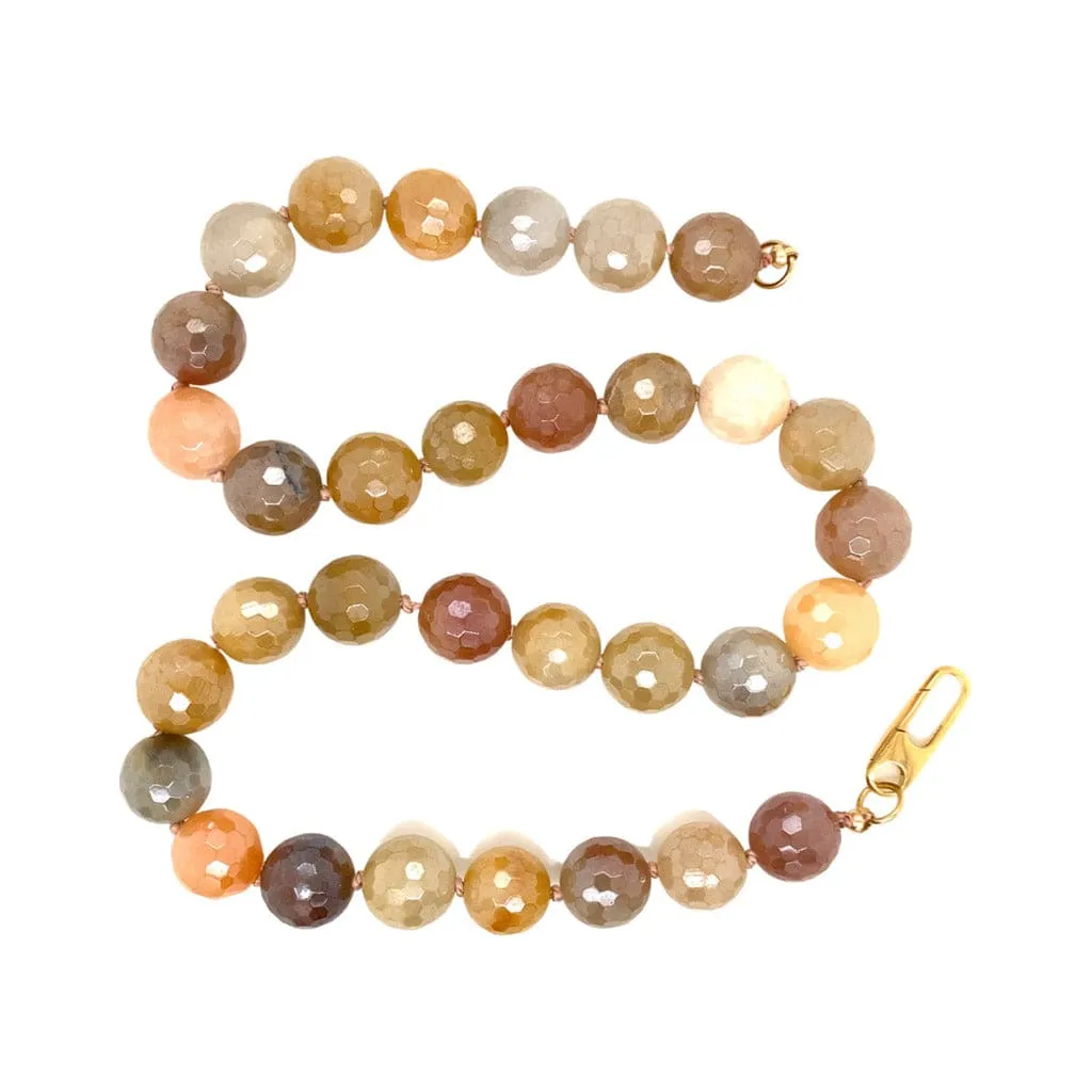 Mystic Bright Rutilated Quartz Silk Knotted Necklace