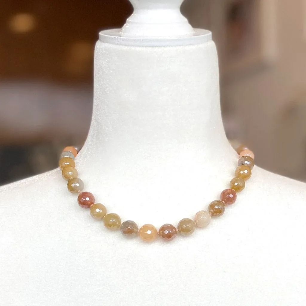 Mystic Bright Rutilated Quartz Silk Knotted Necklace