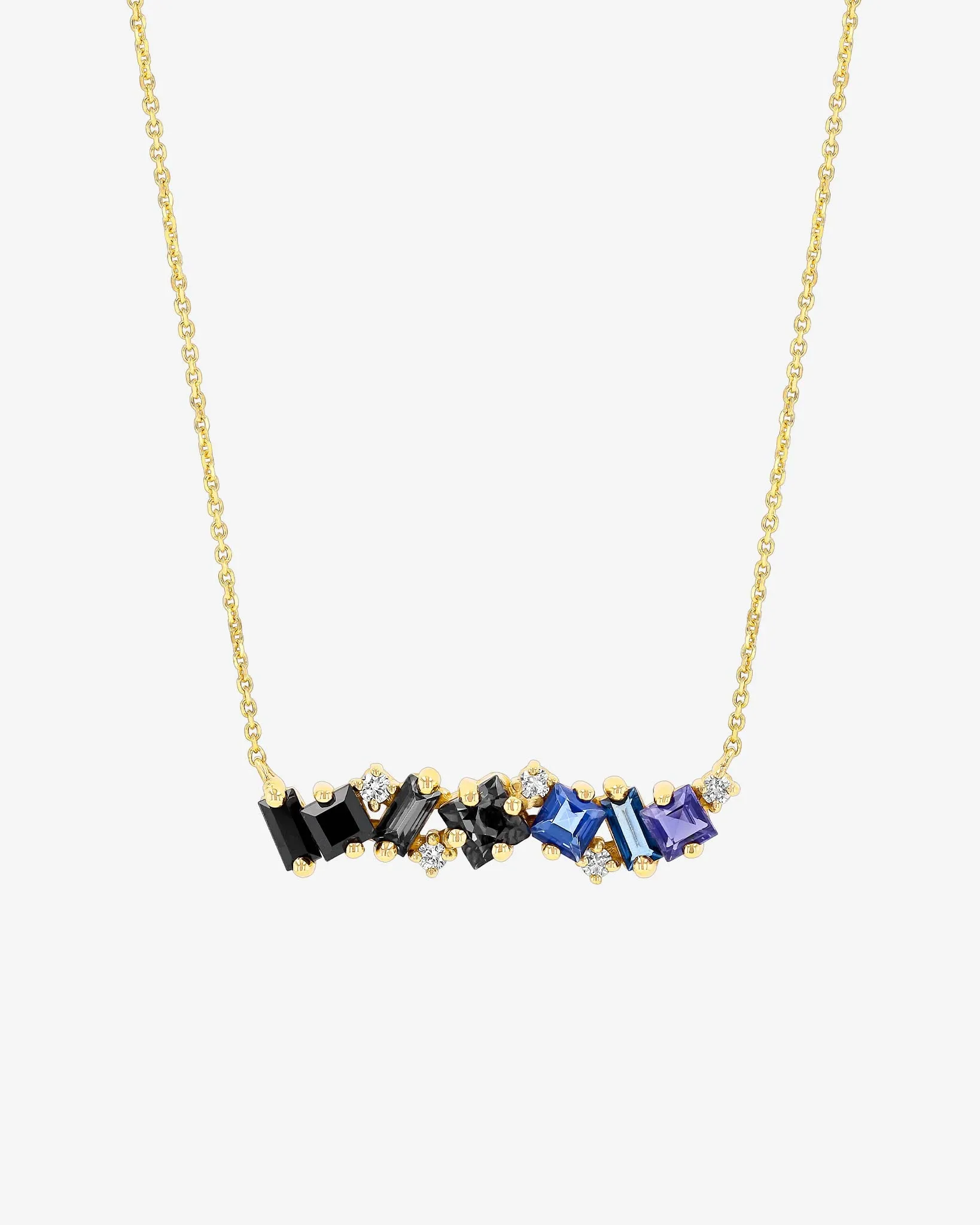 Nadima Dark Blue Ombre Milli Bar Pendant