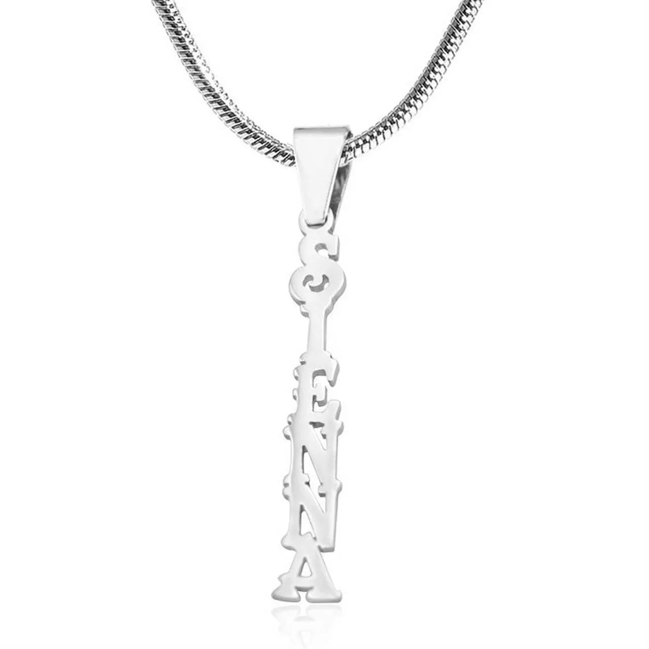 Name Necklace Vertical