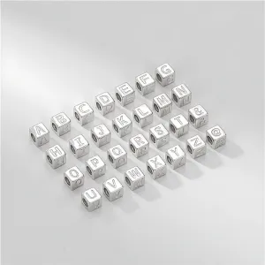 Name Square Letter Pendant Necklace