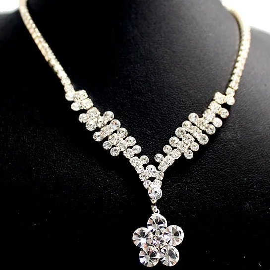 Necklace Numerous Flower Crystal Necklace Set Personalised Gifts For Her