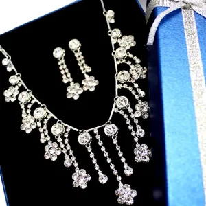 Necklace Set Anniversary Gift Ideas For Her Tassel Crystal