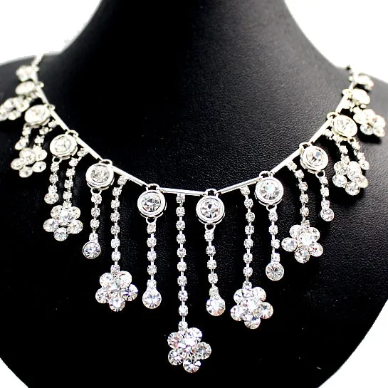 Necklace Set Anniversary Gift Ideas For Her Tassel Crystal