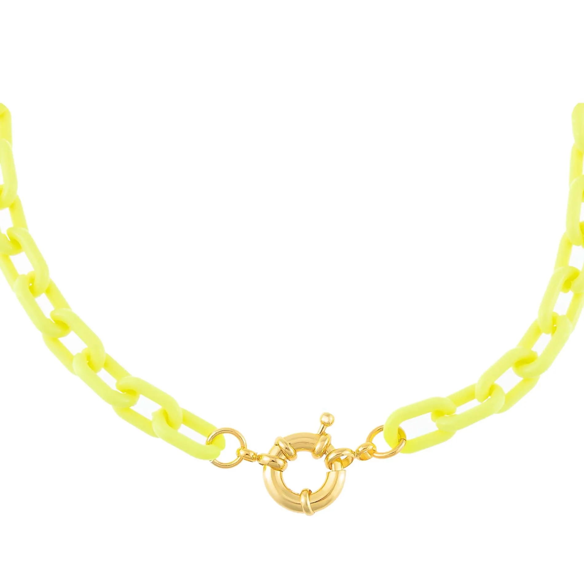 Neon Paper Clip Toggle Choker