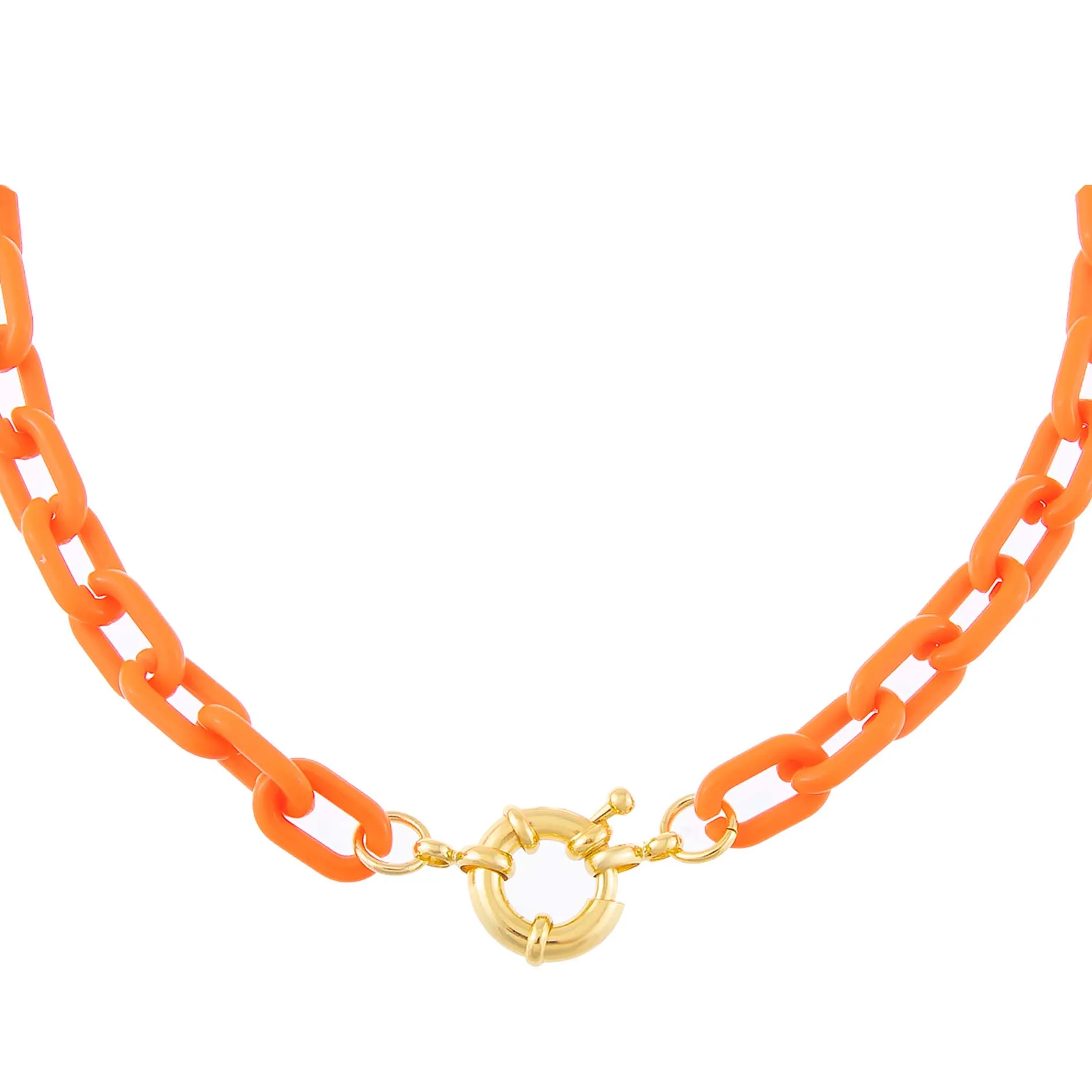 Neon Paper Clip Toggle Choker