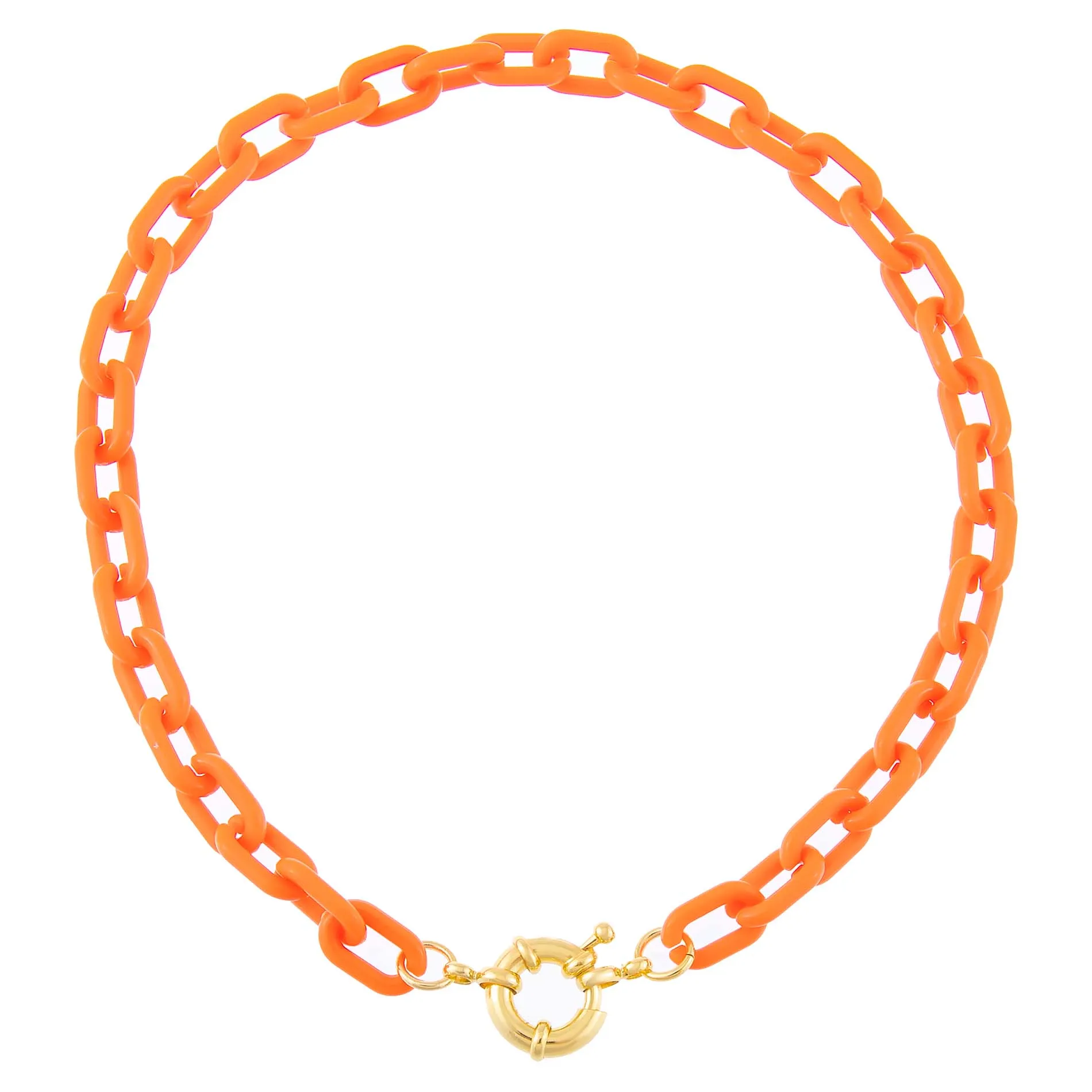 Neon Paper Clip Toggle Choker