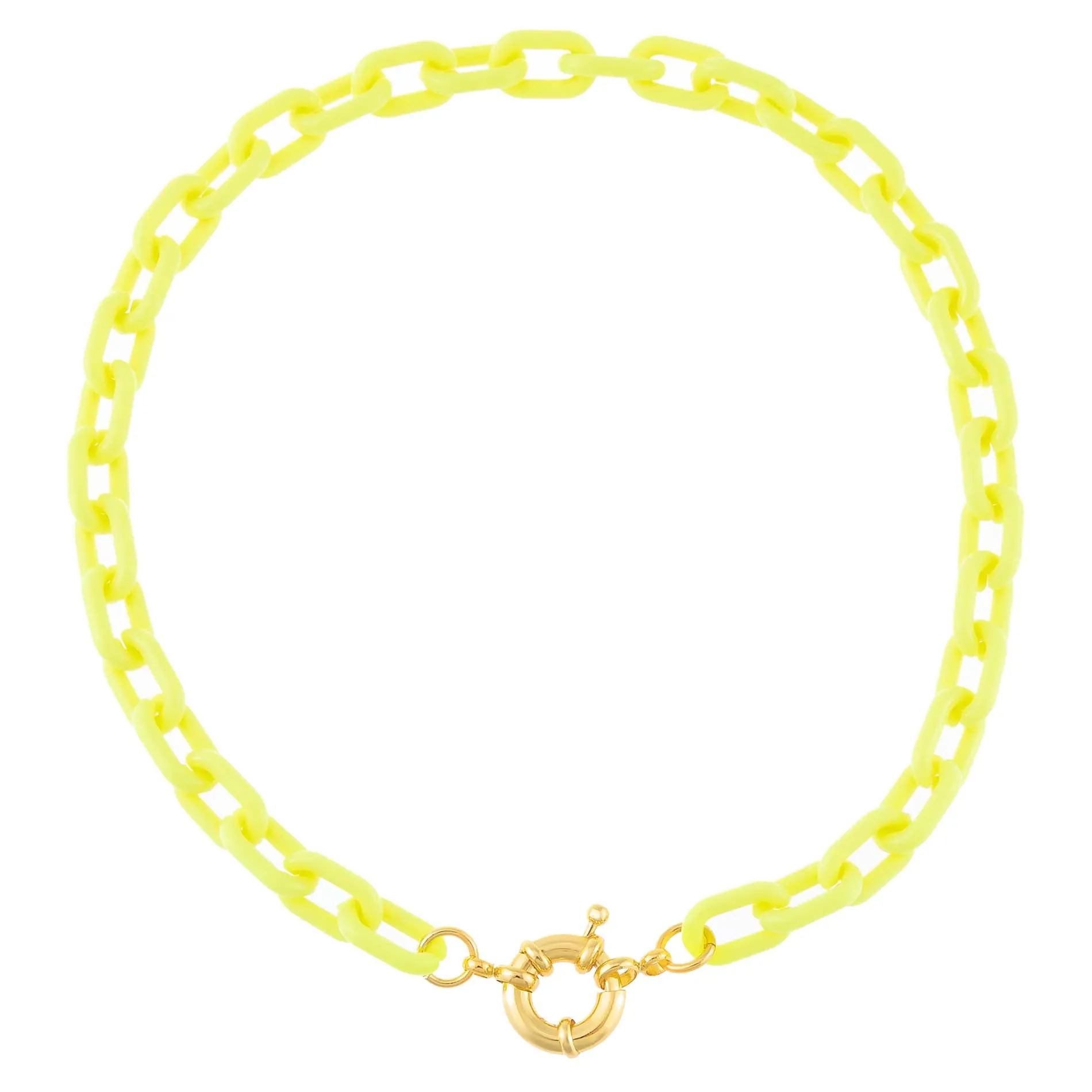 Neon Paper Clip Toggle Choker