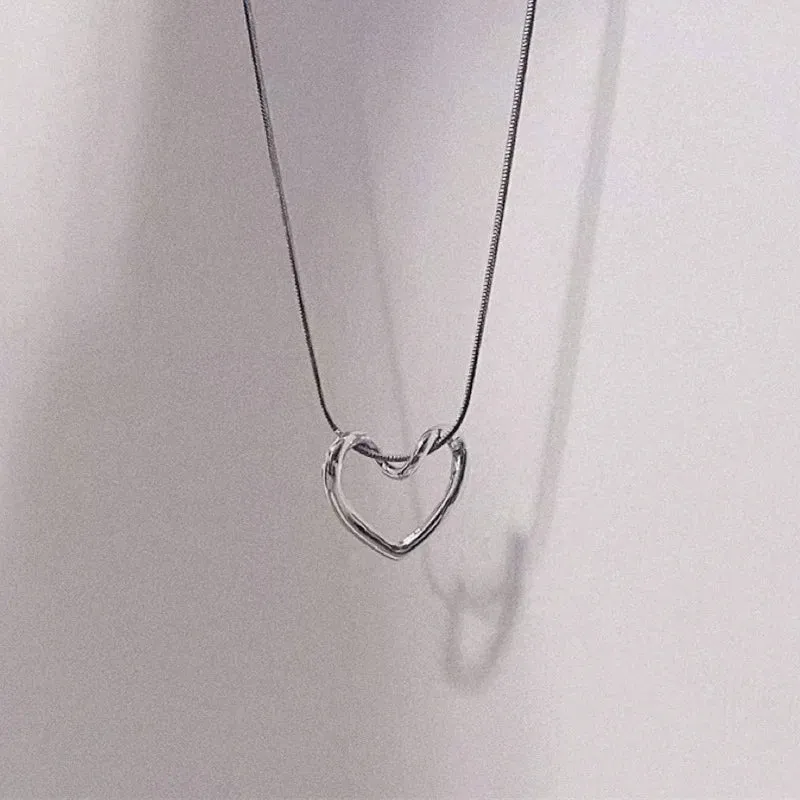 New Double Layer Necklace For Women Imitation Pearl Crystal Heart Pendant Chokers Necklaces Girls Bohemia