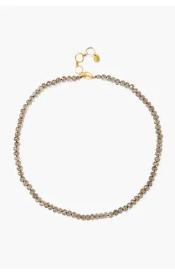 NG-14330 smoky quartz rondelle necklace