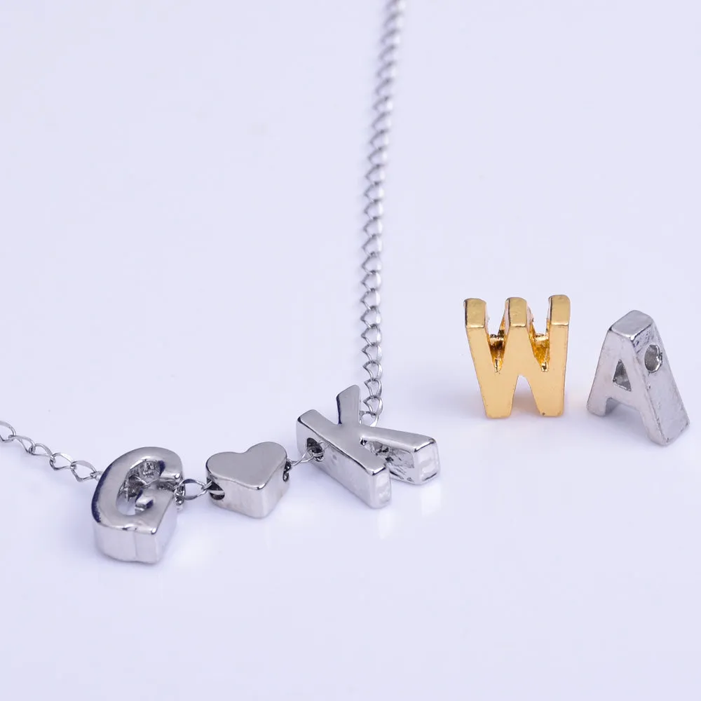 Nickel Alloy Letter Pendant Charm Capital letter Metal letter Finding Letter Initial Pendants for Personalize Necklaces " V " 10*6.5*3.5mm 10pcs