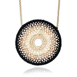 'Nova' Crochet Mandala Necklace: Lynx