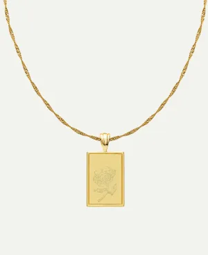 November - Chrysanthemum Birth Flower Pendant Necklace