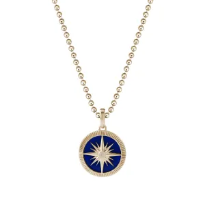 Ocean Compass Pendant in Gold