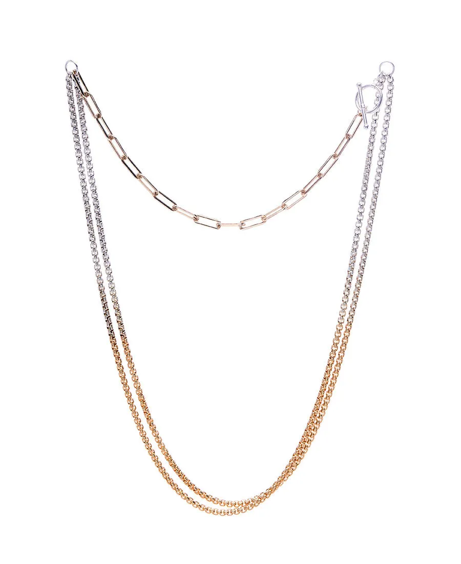Ombre Mixed media necklace