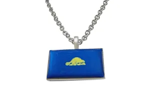 Oregon State Beaver Flag Pendant Necklace