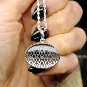 Oval Clear Quartz Gothic Necklace