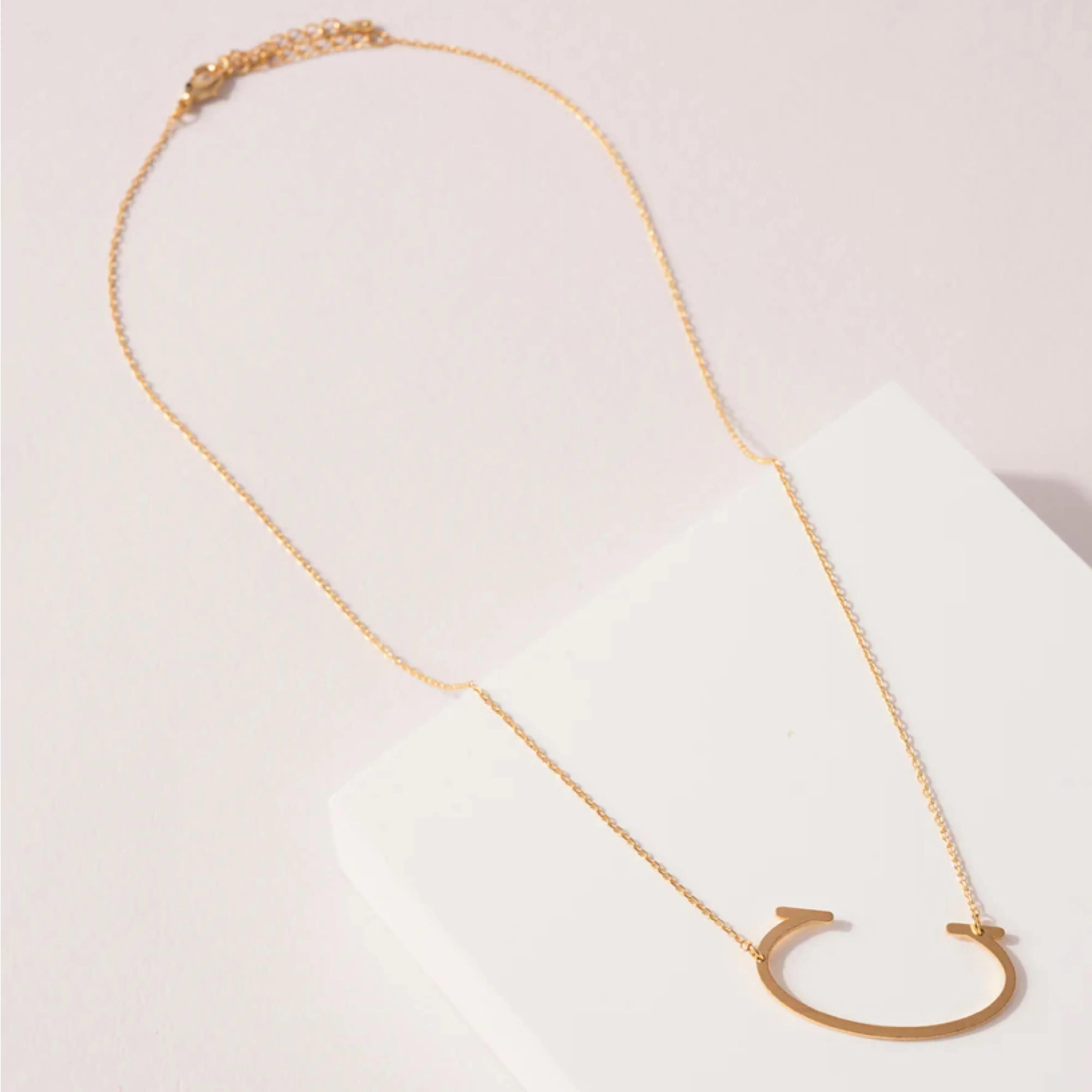 Oversized “C” Initial Pendant