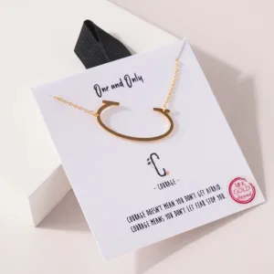 Oversized “C” Initial Pendant