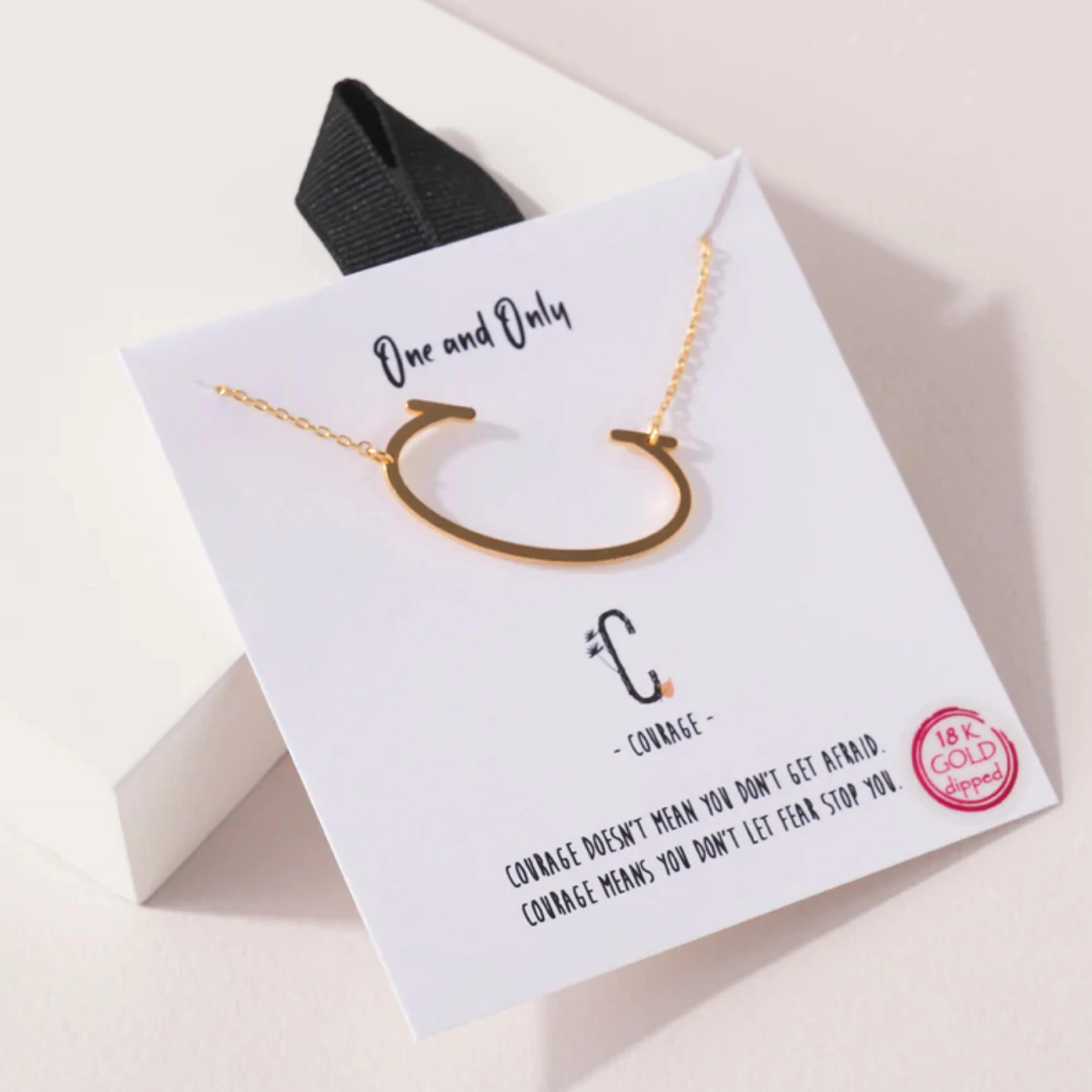 Oversized “C” Initial Pendant