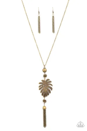 Palm Promenade Brass Paparazzi Necklace