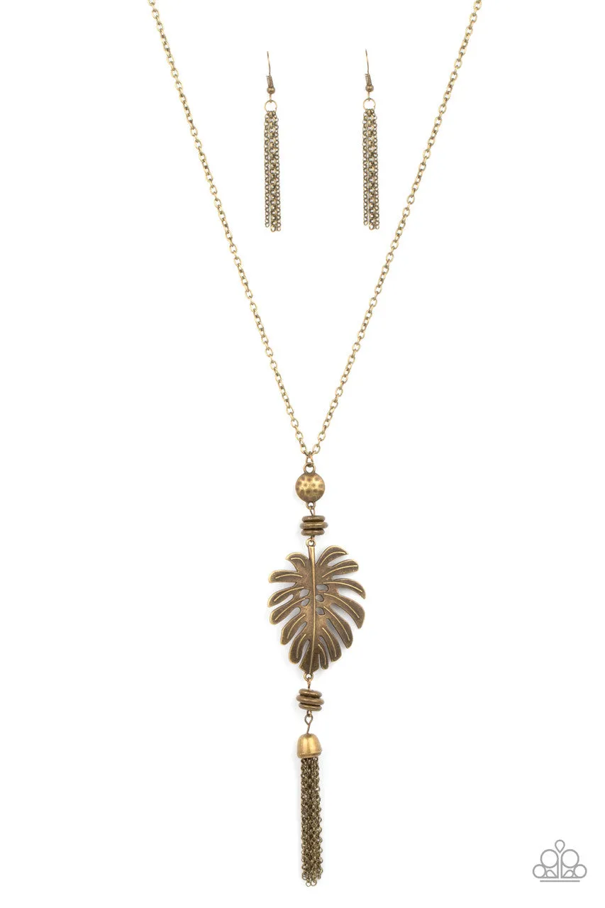 Palm Promenade Brass Paparazzi Necklace