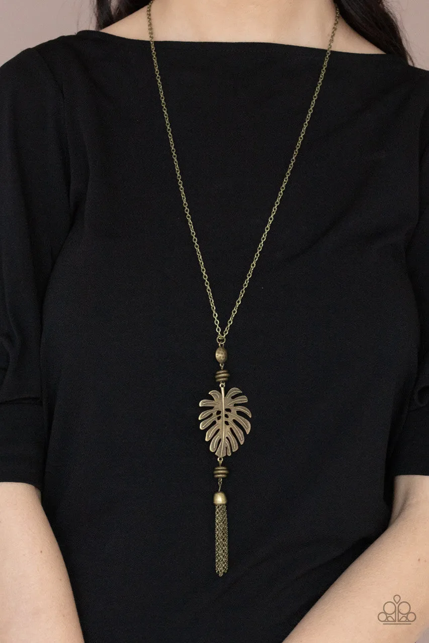 Palm Promenade Brass Paparazzi Necklace