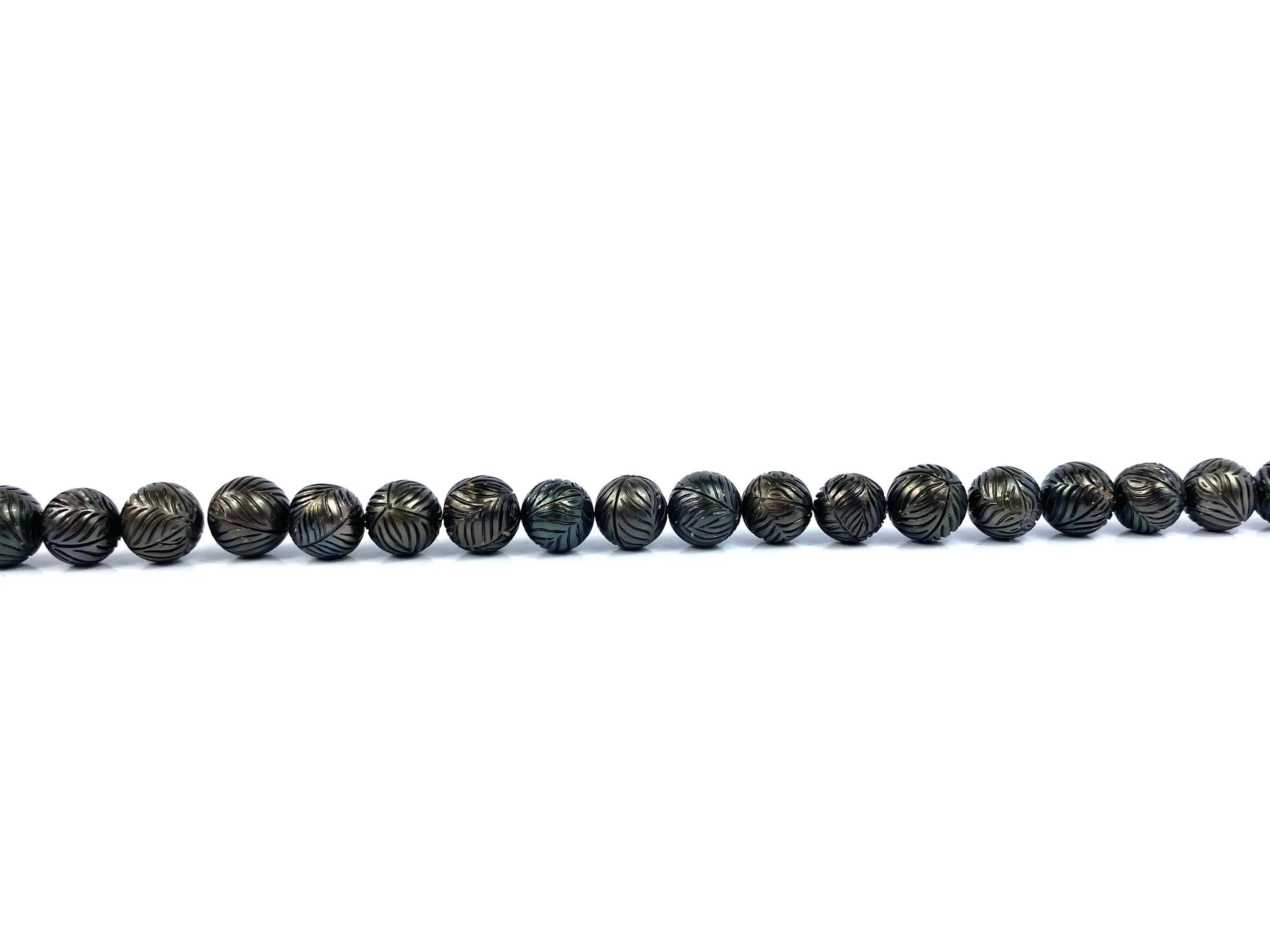 Palm Tree Carved Tahiti pearls, Beautiful 11.0mm, Tattoo Tahitian Pearls