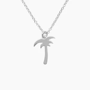 Palm Tree Necklace in Sterling Silver