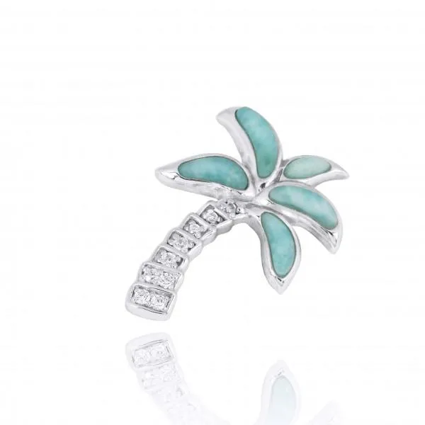Palm Tree Necklace with Larimar