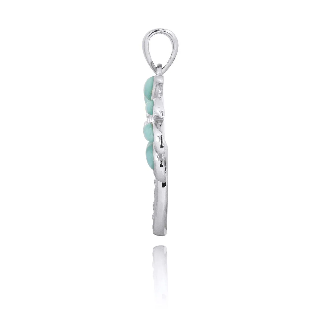 Palm Tree Necklace with Larimar