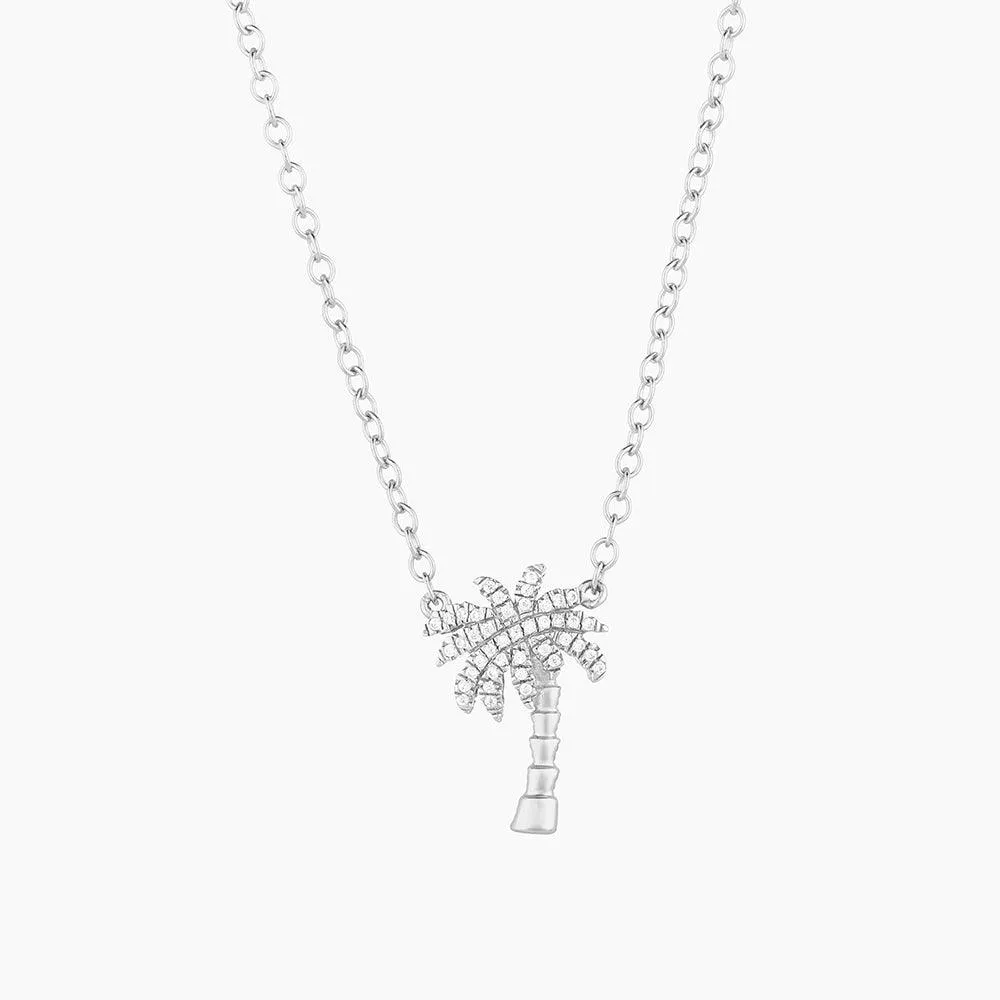 Palm Tree Pendant Necklace